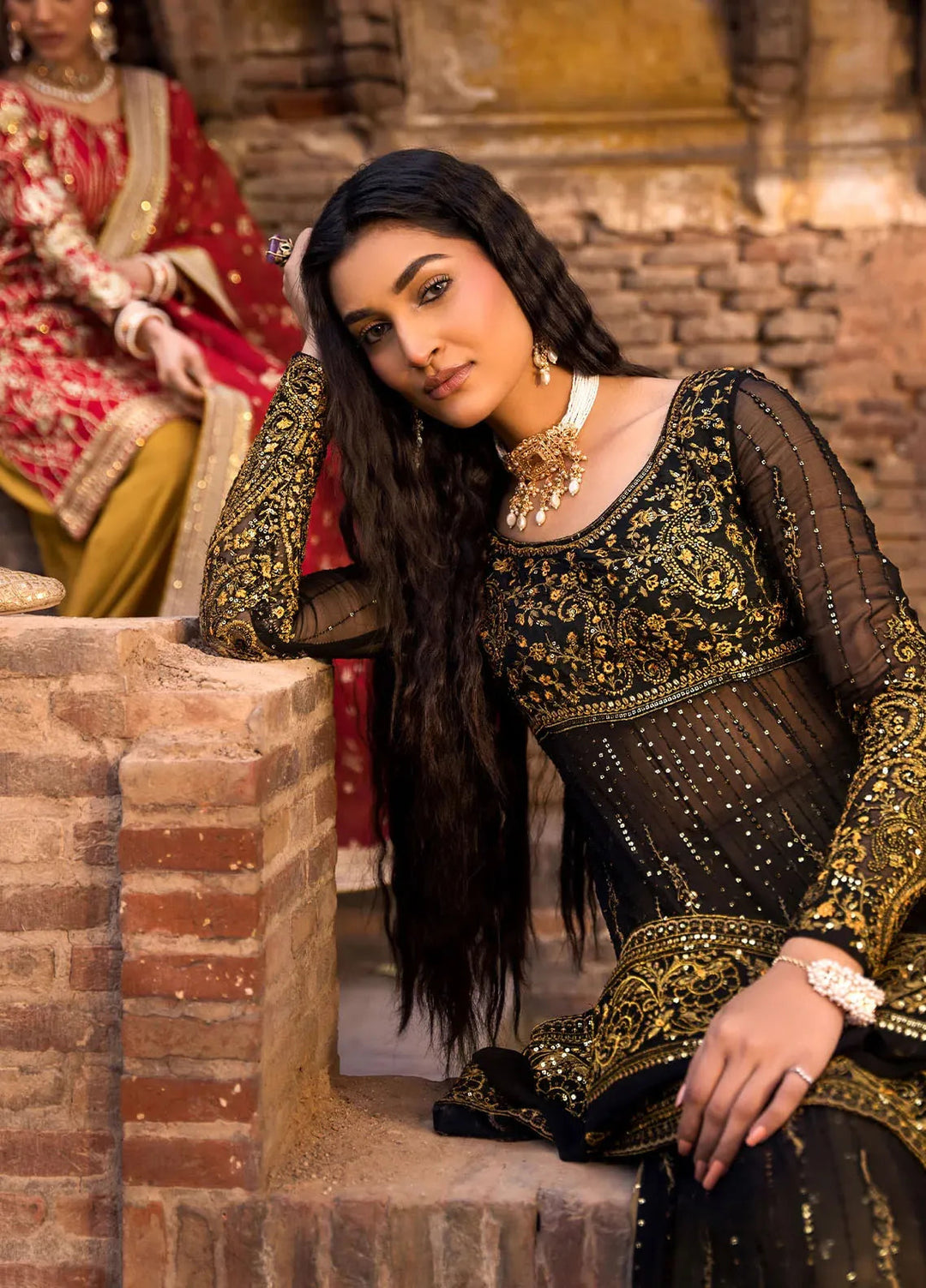Erum Khan Pret Embroidered Chiffon 3 Piece Suit Zeenat