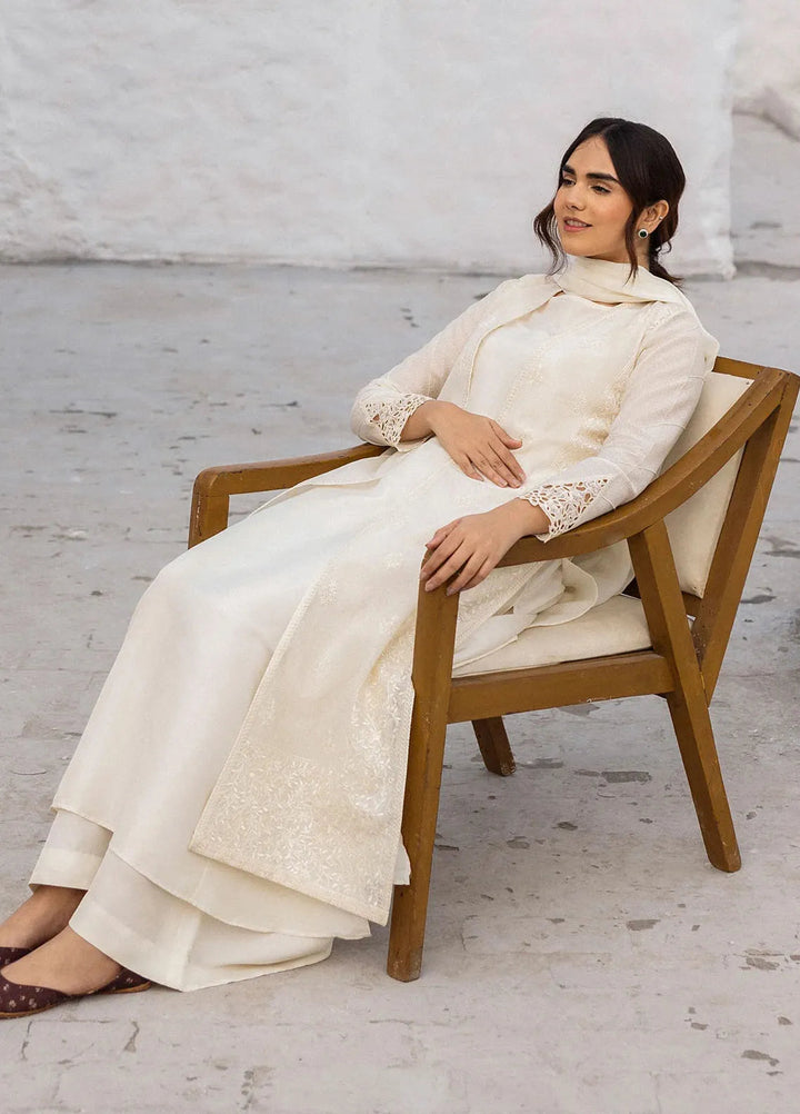 Erum Khan Pret Embroidered Cotton Karandi 3 Piece Suit Amani
