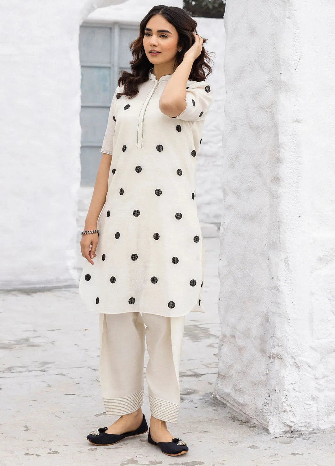 Erum Khan Pret Embroidered Cotton Karandi 3 Piece Suit Elara