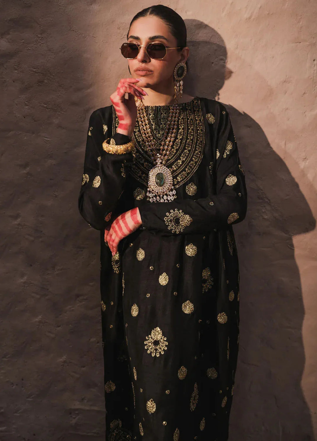 Erum Khan Pret Embroidered Kaftan Chandni