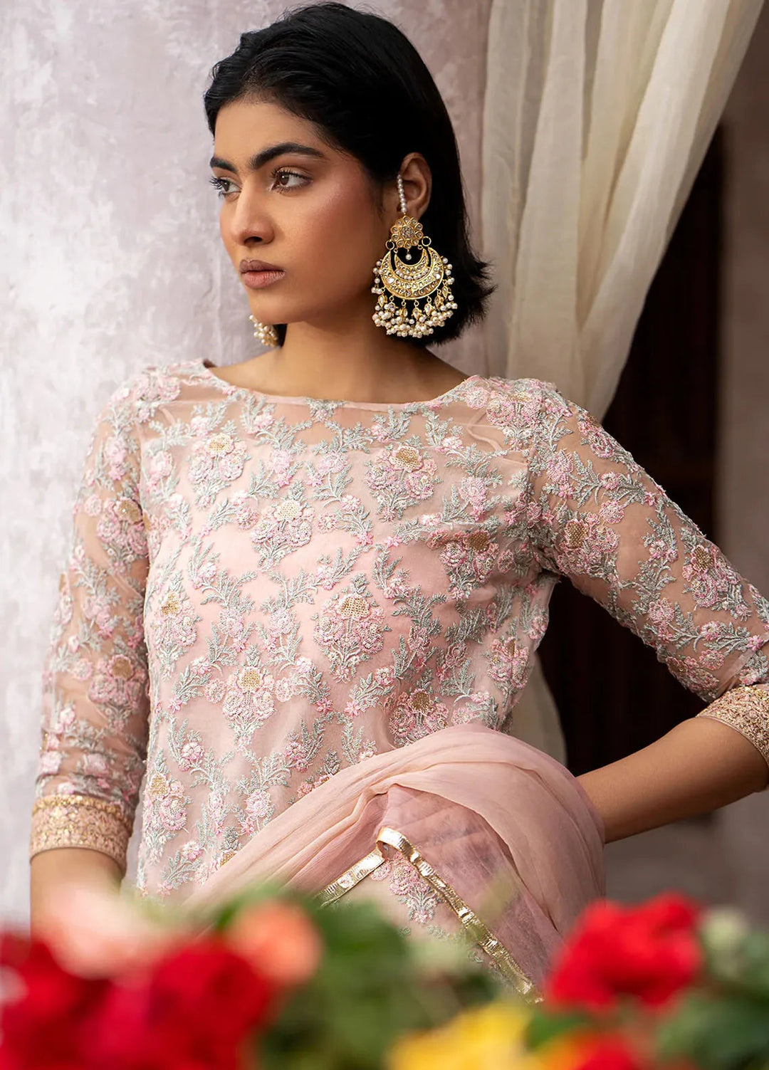 Erum Khan Pret Embroidered Organza 3 Piece Suit Kamal