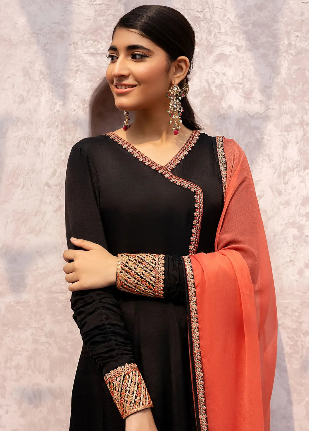 Erum Khan Pret Embroidered Raw Silk 3 Piece Suit Chameli