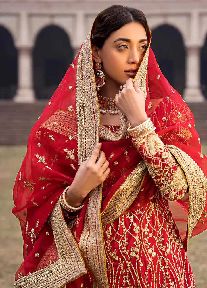 Erum Khan Pret Embroidered Raw Silk 3 Piece Suit Chand Bai