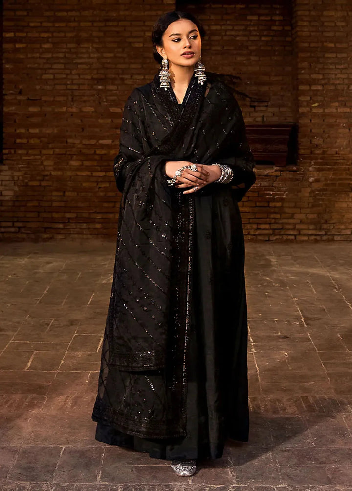 Erum Khan Pret Embroidered Raw Silk 3 Piece Suit Mumtaz