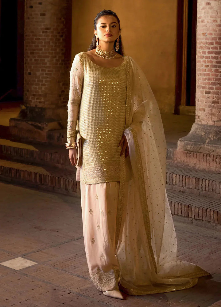 Erum Khan Pret Embroidered Raw Silk 3 Piece Suit Zeb un Nisa