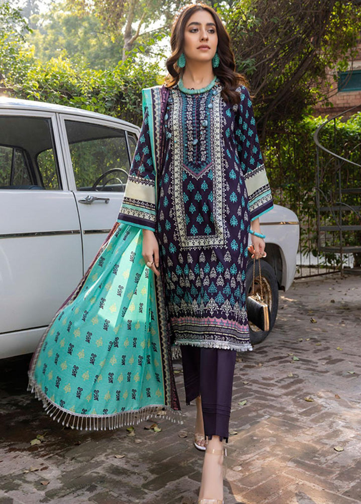 Erum Mishra By ZS Textiles Printed Lawn Suits Unstitched 3 Piece ZS22EM 01 - Summer Collection