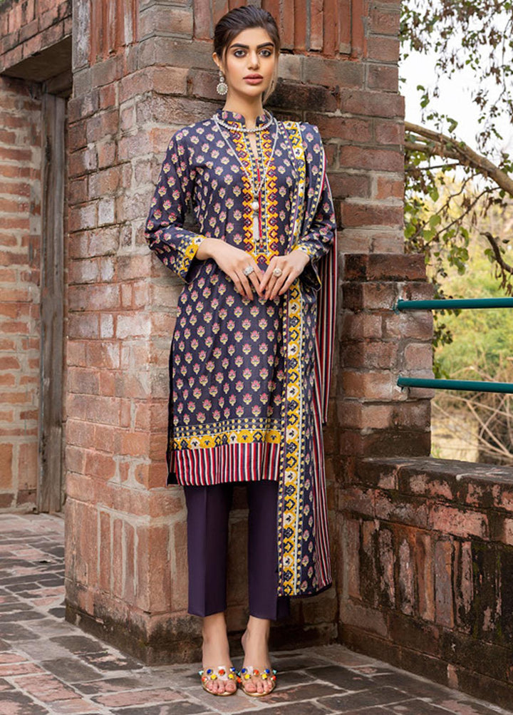 Erum Mishra By ZS Textiles Printed Lawn Suits Unstitched 3 Piece ZS22EM 08 - Summer Collection