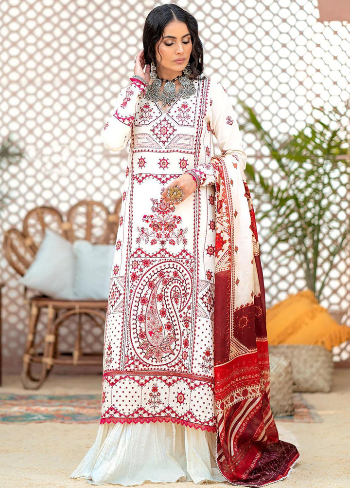 Esha Eshaal By Bin Ilyas Embroidered Lawn Suits Unstitched 3 Piece BI23EE 911-A - Summer Collection