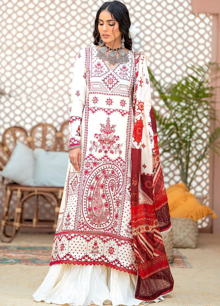 Esha Eshaal By Bin Ilyas Embroidered Lawn Suits Unstitched 3 Piece BI23EE 911-A - Summer Collection
