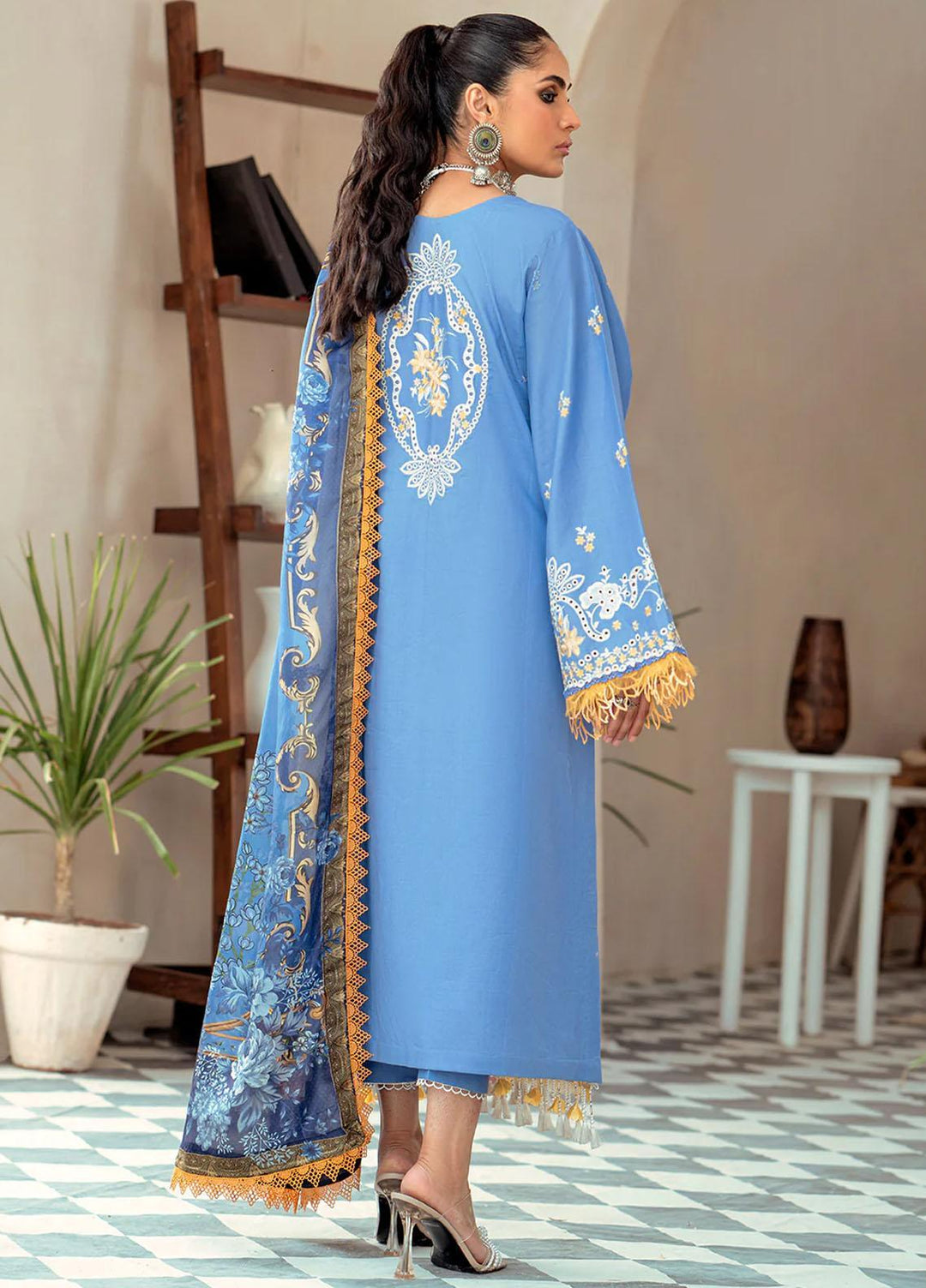 Esha Eshaal By Bin Ilyas Embroidered Lawn Suits Unstitched 3 Piece BI23EE 912-A - Summer Collection