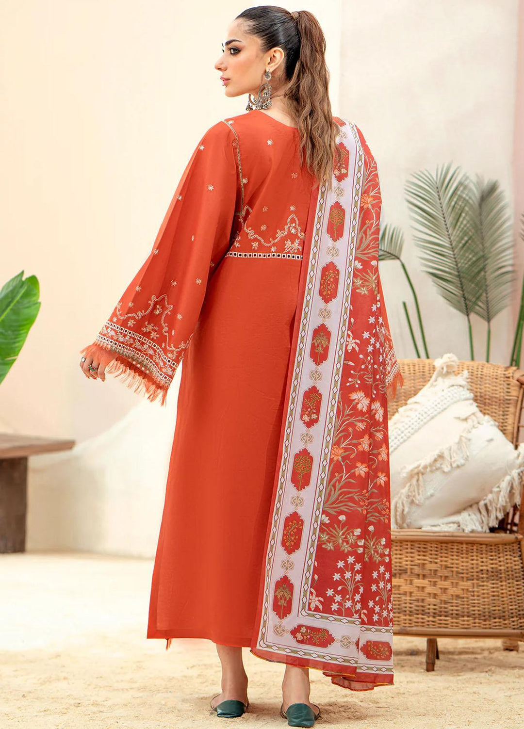 Esha Eshaal By Bin Ilyas Embroidered Lawn Suits Unstitched 3 Piece BI23EE 913-B - Summer Collection