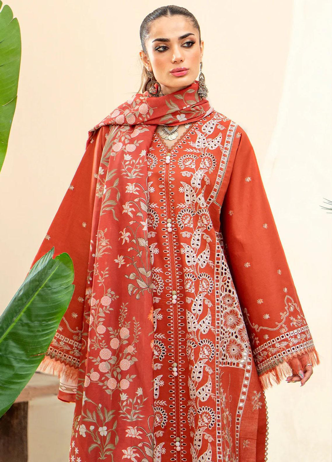 Esha Eshaal By Bin Ilyas Embroidered Lawn Suits Unstitched 3 Piece BI23EE 913-B - Summer Collection