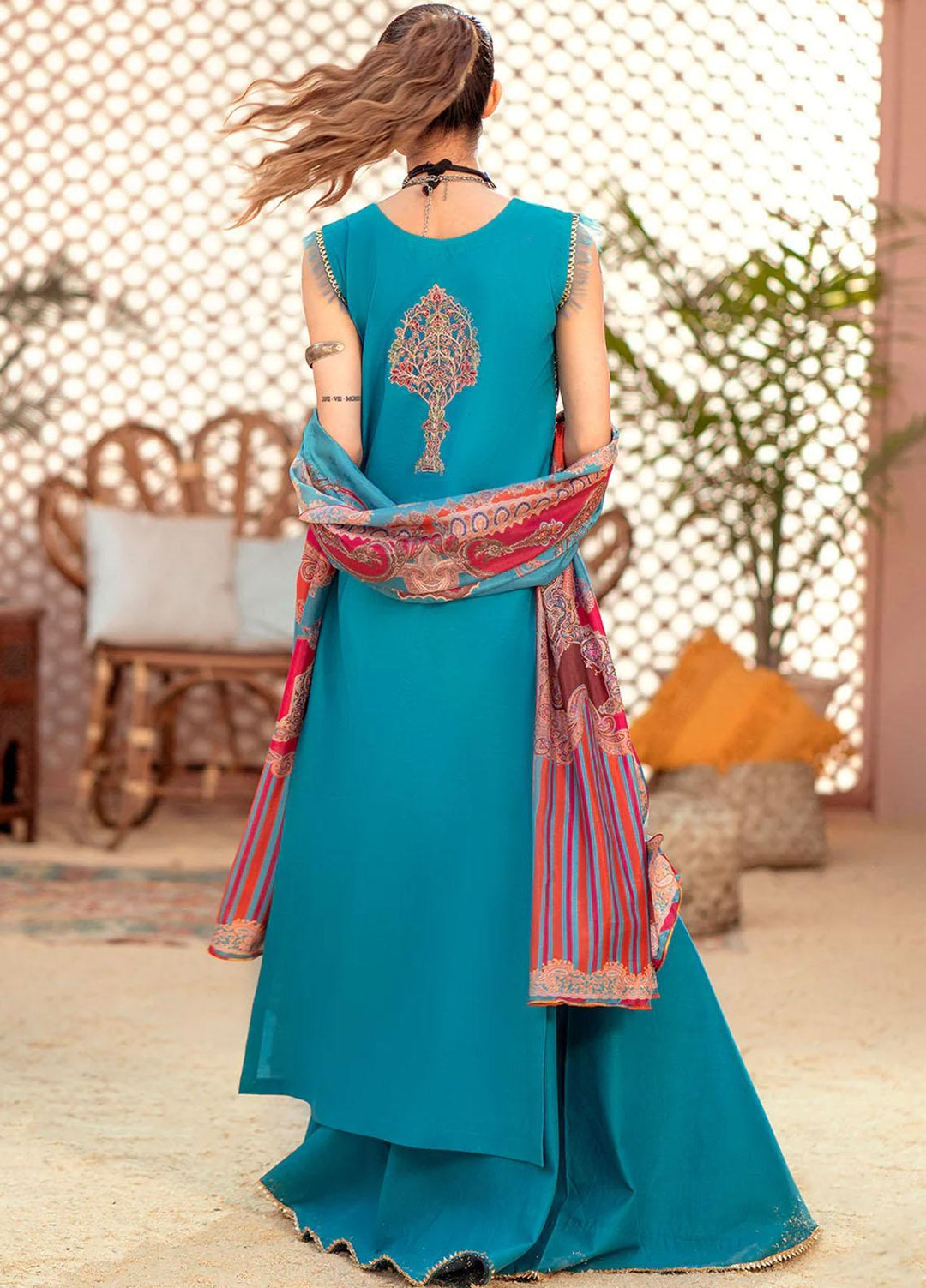 Esha Eshaal By Bin Ilyas Embroidered Lawn Suits Unstitched 3 Piece BI23EE 915-B - Summer Collection