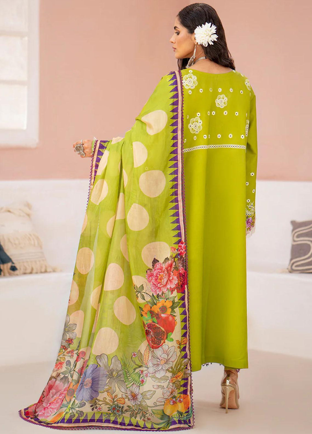 Esha Eshaal By Bin Ilyas Embroidered Lawn Suits Unstitched 3 Piece BI23EE 916-B - Summer Collection