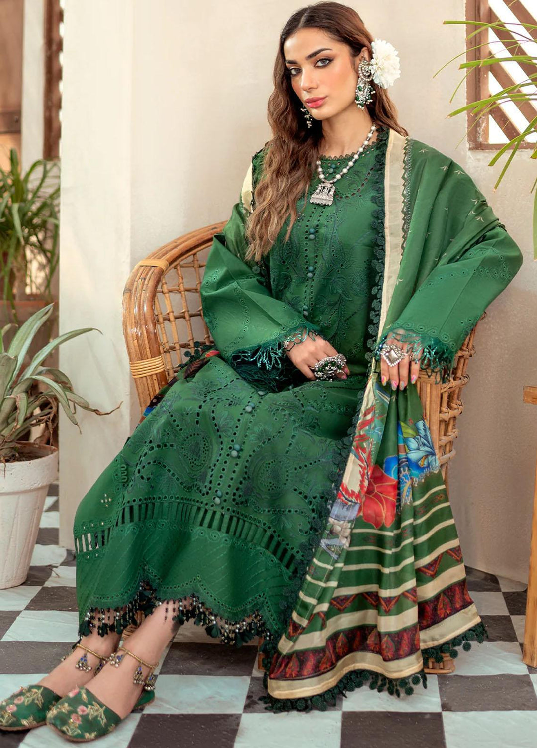 Esha Eshaal By Bin Ilyas Embroidered Lawn Suits Unstitched 3 Piece BI23EE 917-B - Summer Collection