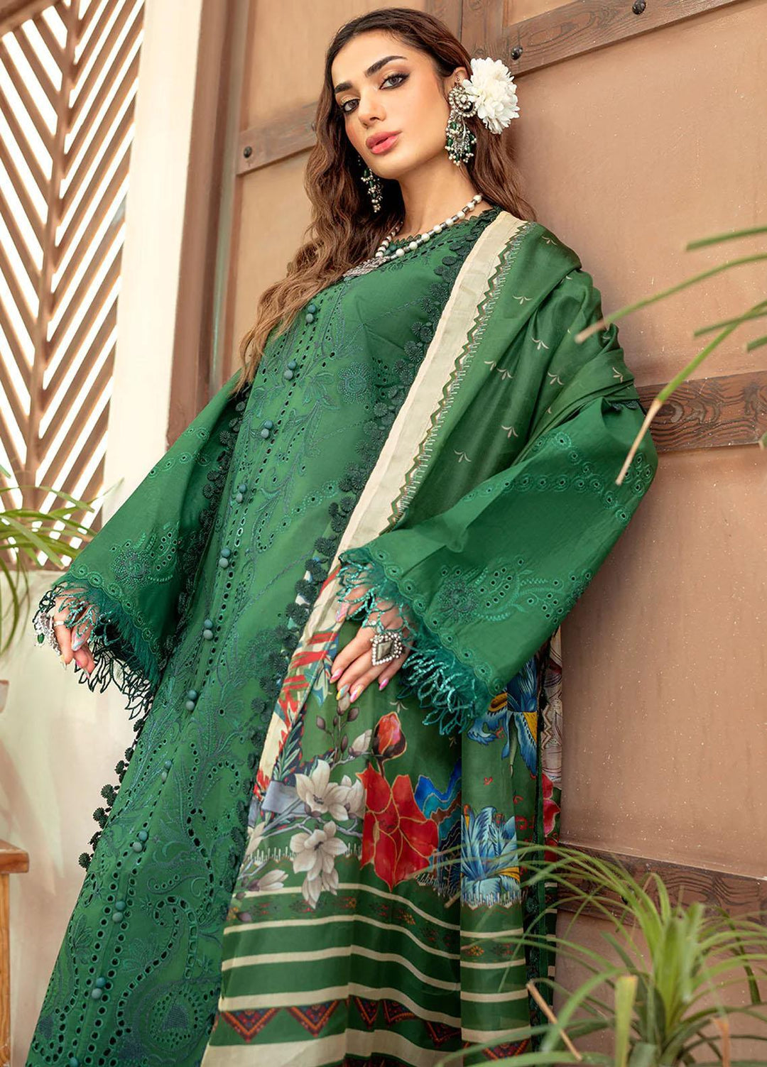 Esha Eshaal By Bin Ilyas Embroidered Lawn Suits Unstitched 3 Piece BI23EE 917-B - Summer Collection
