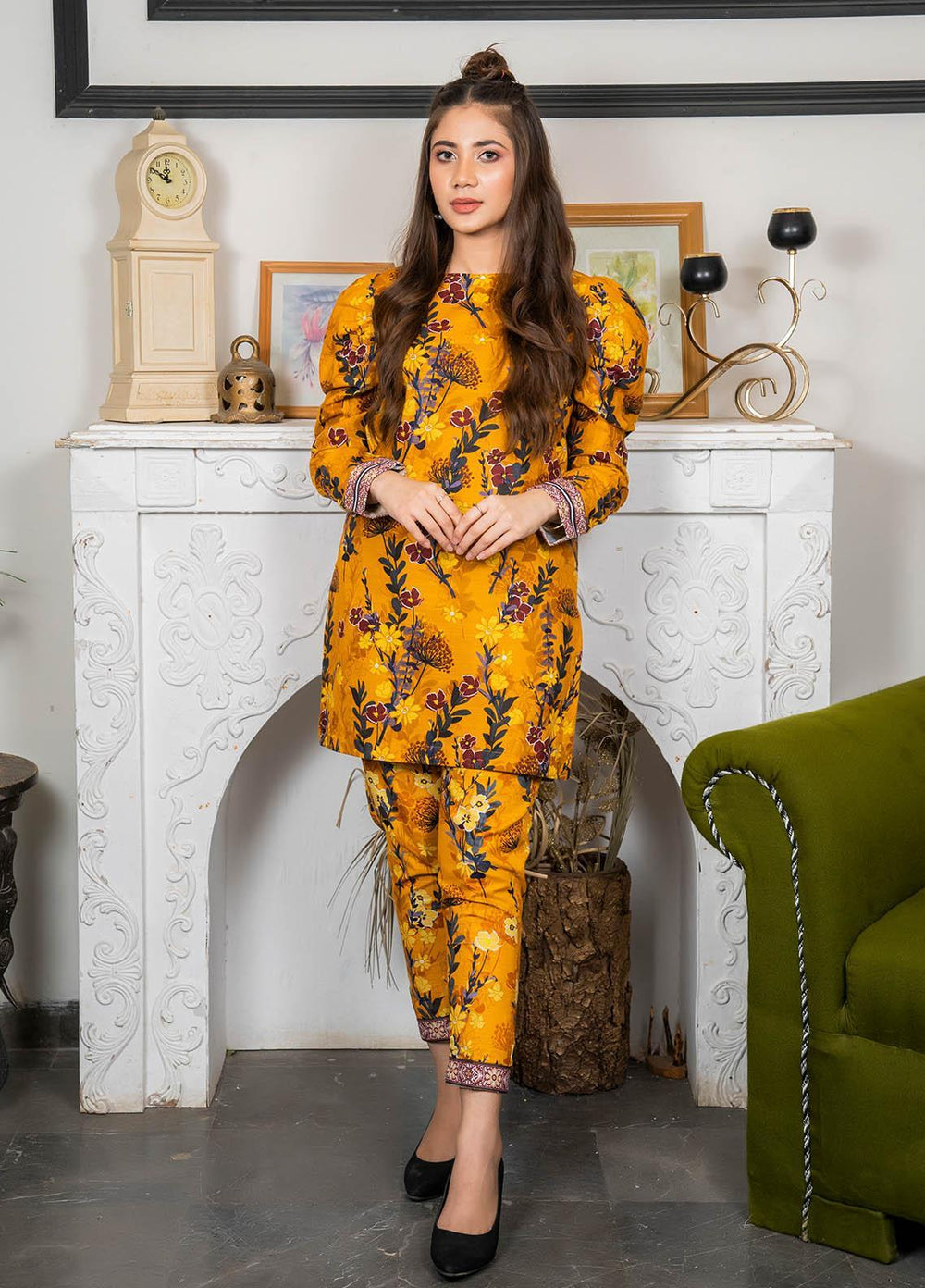 Eshaal Adina By AY Textile Printed Khaddar Suits Unstitched 2 Piece AYT22ES 10A - Winter Collection