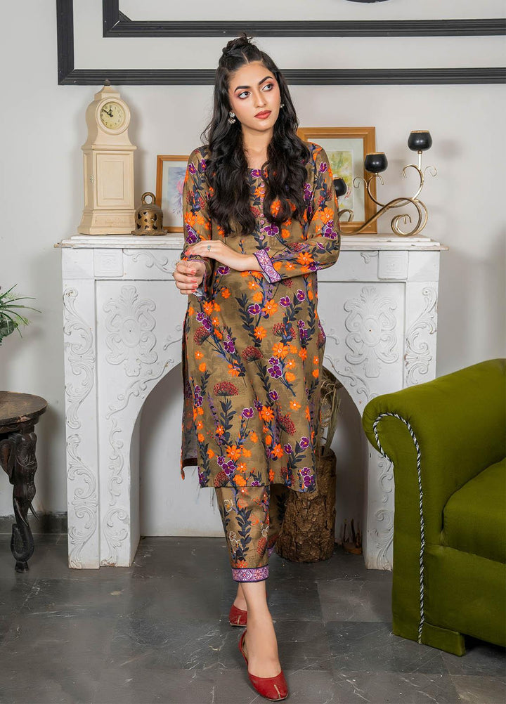 Eshaal Adina By AY Textile Printed Khaddar Suits Unstitched 2 Piece AYT22ES 10B - Winter Collection