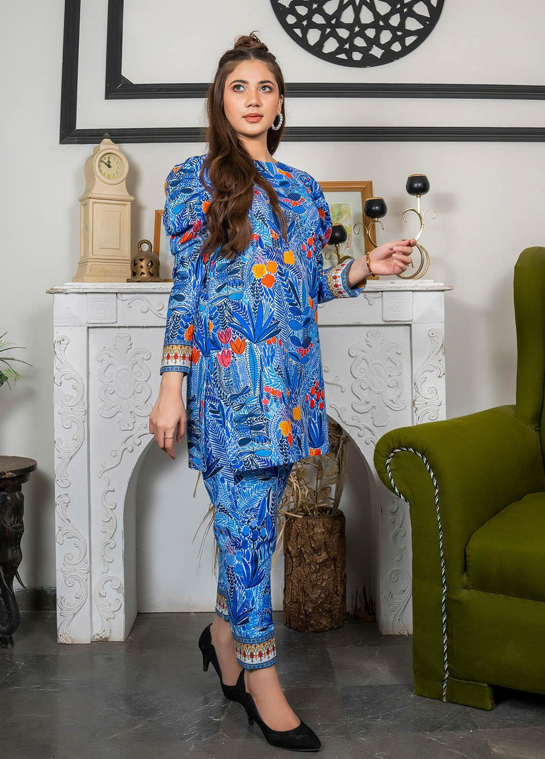 Eshaal Adina By AY Textile Printed Khaddar Suits Unstitched 2 Piece AYT22ES 4B - Winter Collection