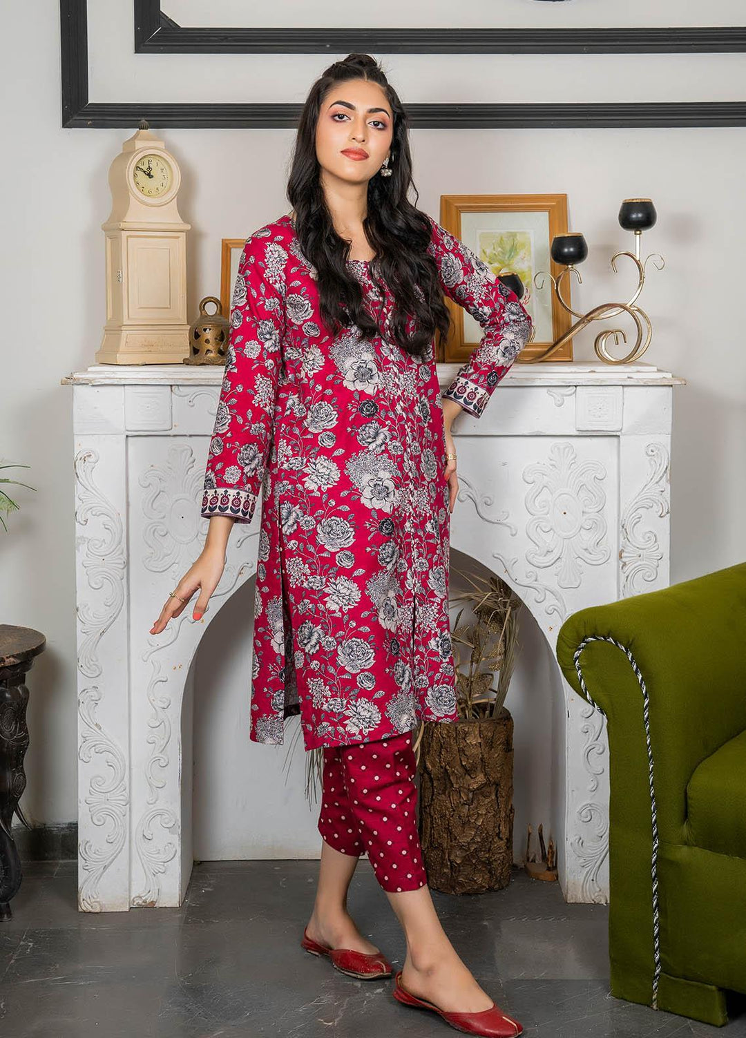 Eshaal Adina By AY Textile Printed Khaddar Suits Unstitched 2 Piece AYT22ES 6B - Winter Collection