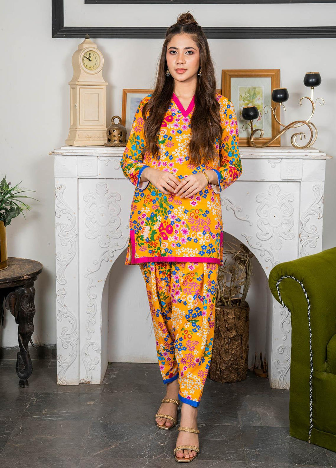 Eshaal Adina By AY Textile Printed Khaddar Suits Unstitched 2 Piece AYT22ES 7B - Winter Collection