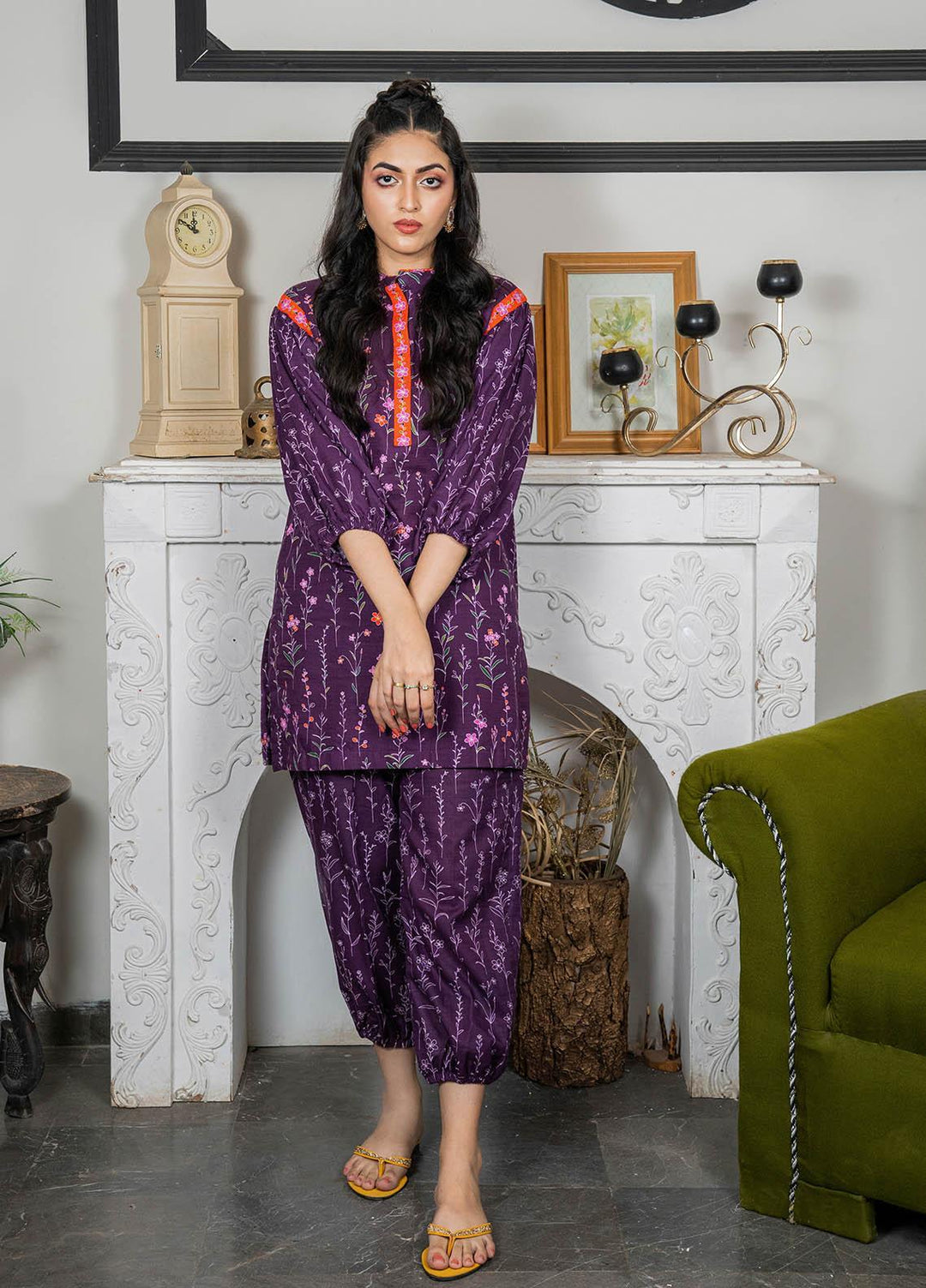 Eshaal Adina By AY Textile Printed Khaddar Suits Unstitched 2 Piece AYT22ES 9B - Winter Collection