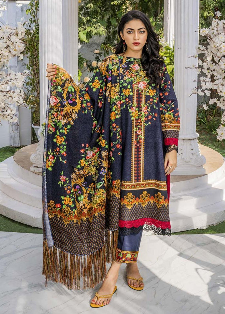 Eshaal Adina By AY Textile Printed Khaddar Suits Unstitched 3 Piece AYT22K 01 - Winter Collection