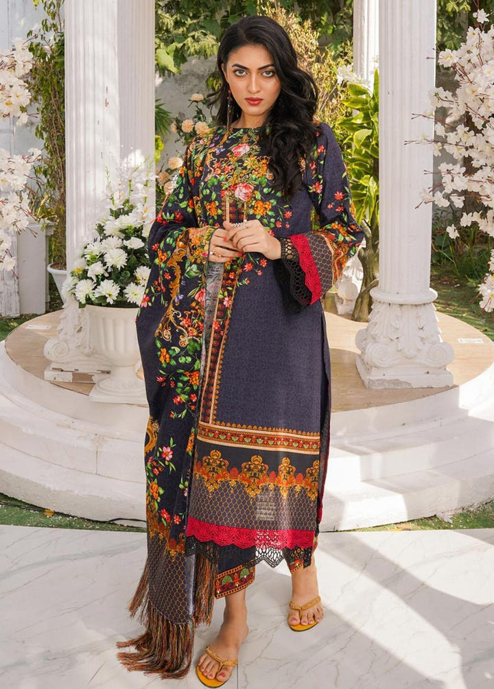 Eshaal Adina By AY Textile Printed Khaddar Suits Unstitched 3 Piece AYT22K 01 - Winter Collection