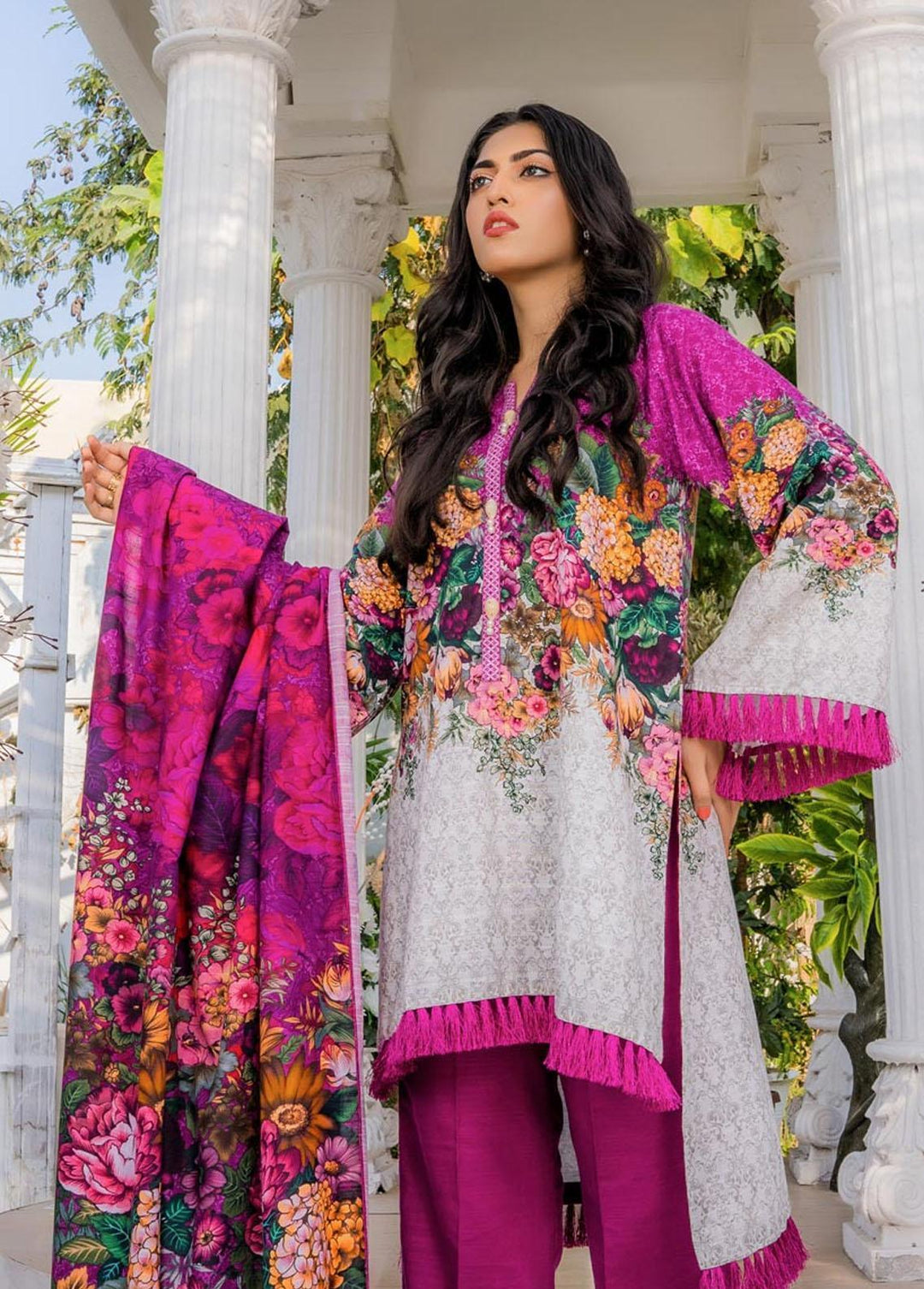 Eshaal Adina By AY Textile Printed Khaddar Suits Unstitched 3 Piece AYT22K 05 - Winter Collection
