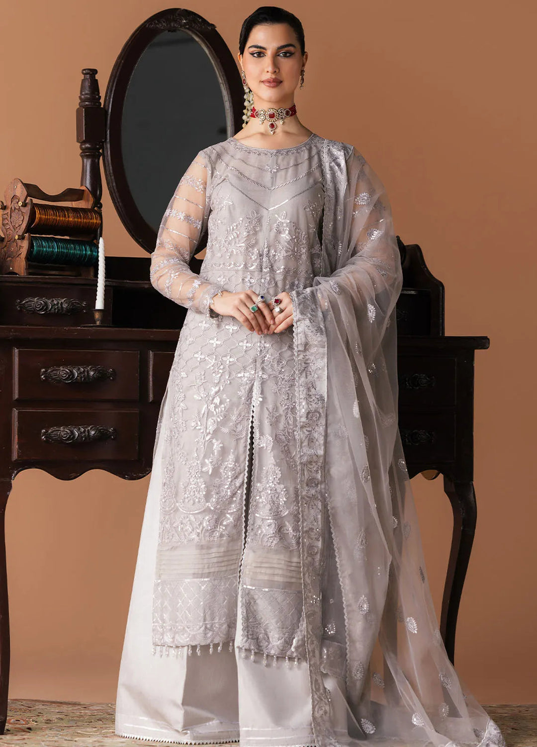 Esra by Fiona Embroidered Pret Net 4 Piece Suit Ayla