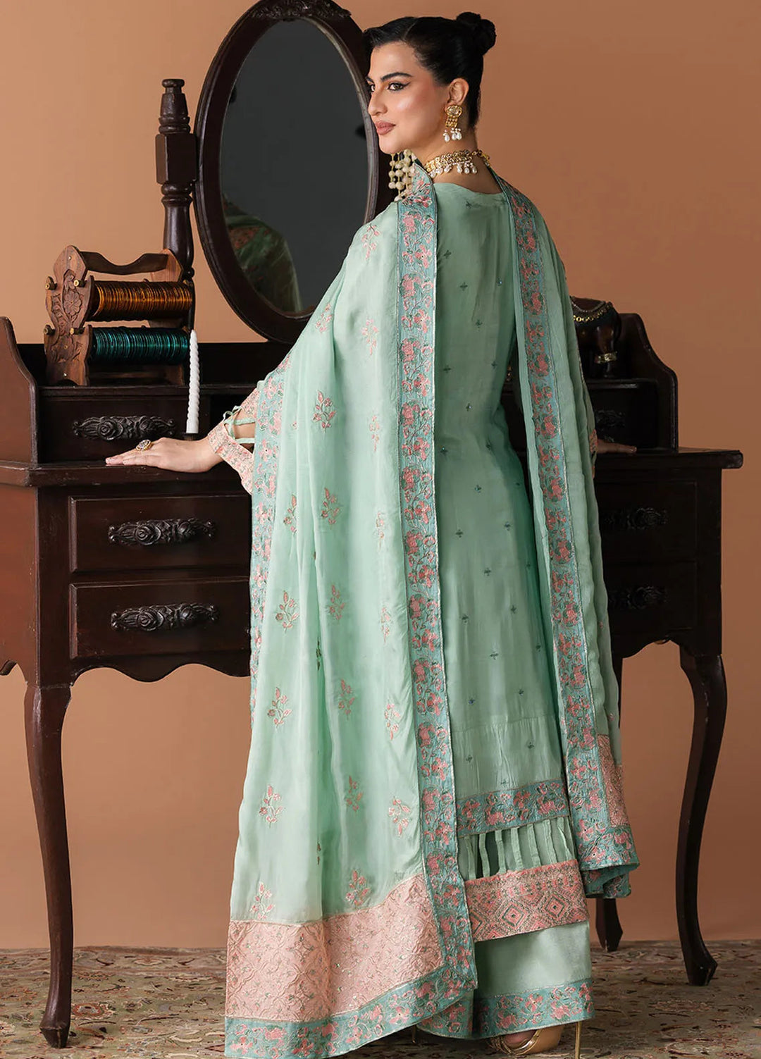 Esra by Fiona Pret Embroidered Chiffon 4 Piece Suit Nimira