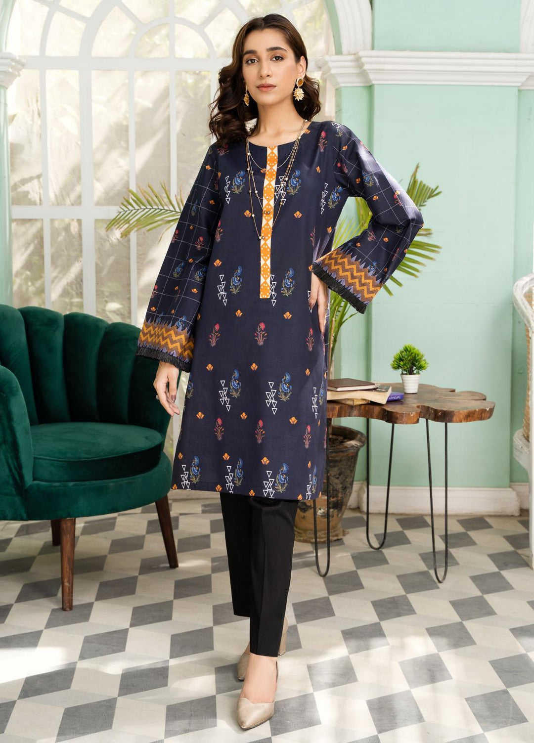 Esra Fashion Casual Pret Printed Lawn Kurtis ET-22-29