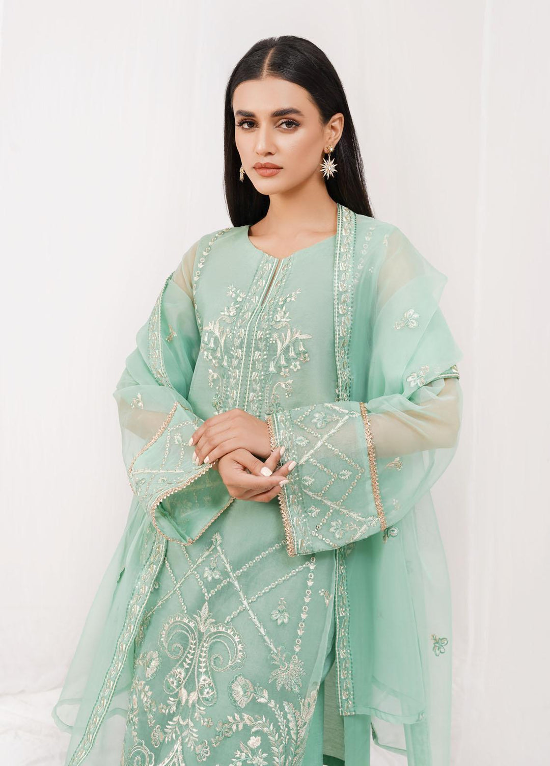 Esra Fashion Festive Pret  Organza 2 Piece Suit ETO-05