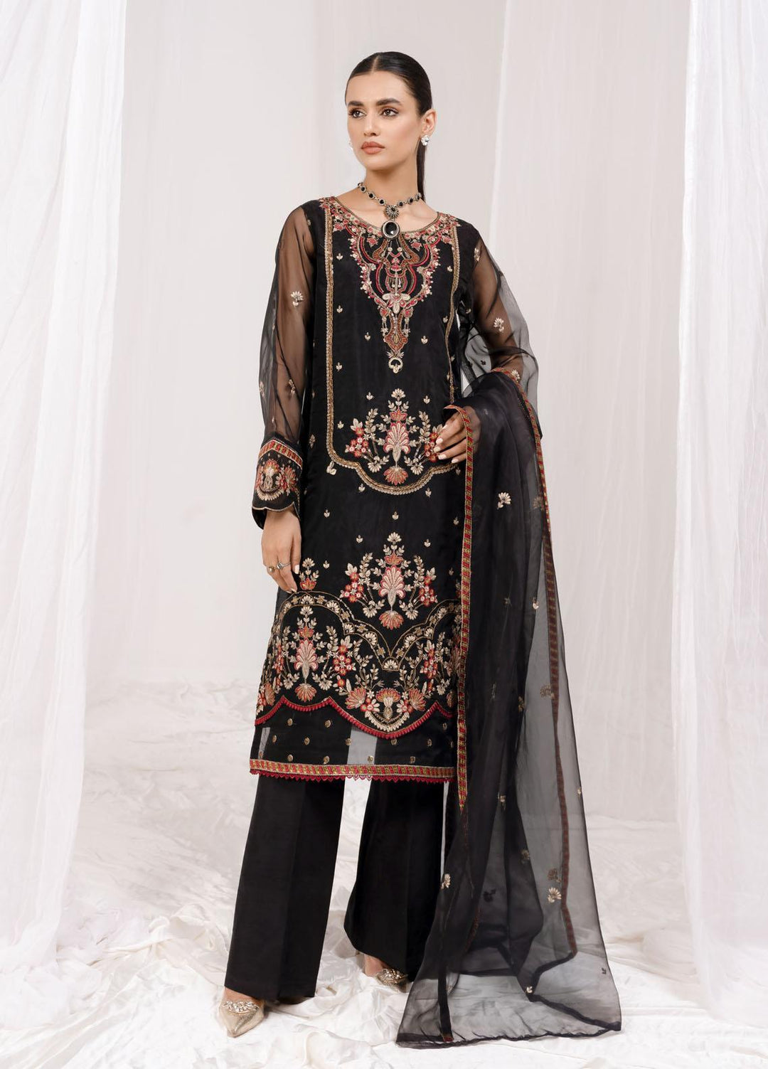 Esra Fashion Festive Pret  Organza 2 Piece Suit ETO-06