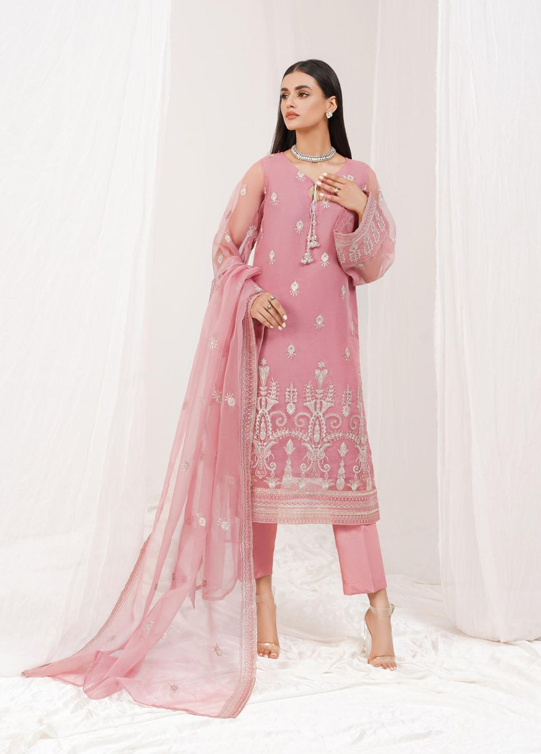 Esra Fashion Festive Pret  Organza 2 Piece Suit ETO-07