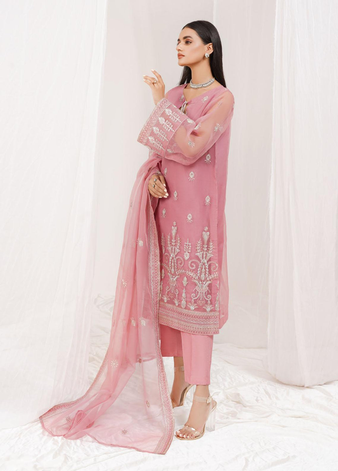 Esra Fashion Festive Pret  Organza 2 Piece Suit ETO-07