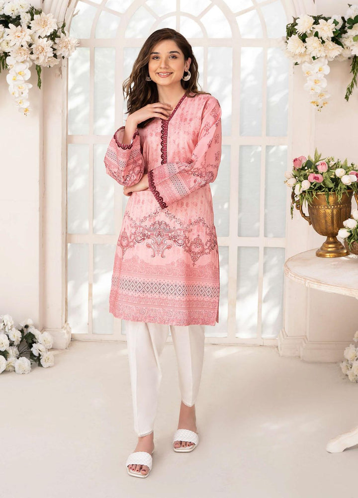 Esra Fashion Casual Pret  Lawn Shirt D-06 Pink