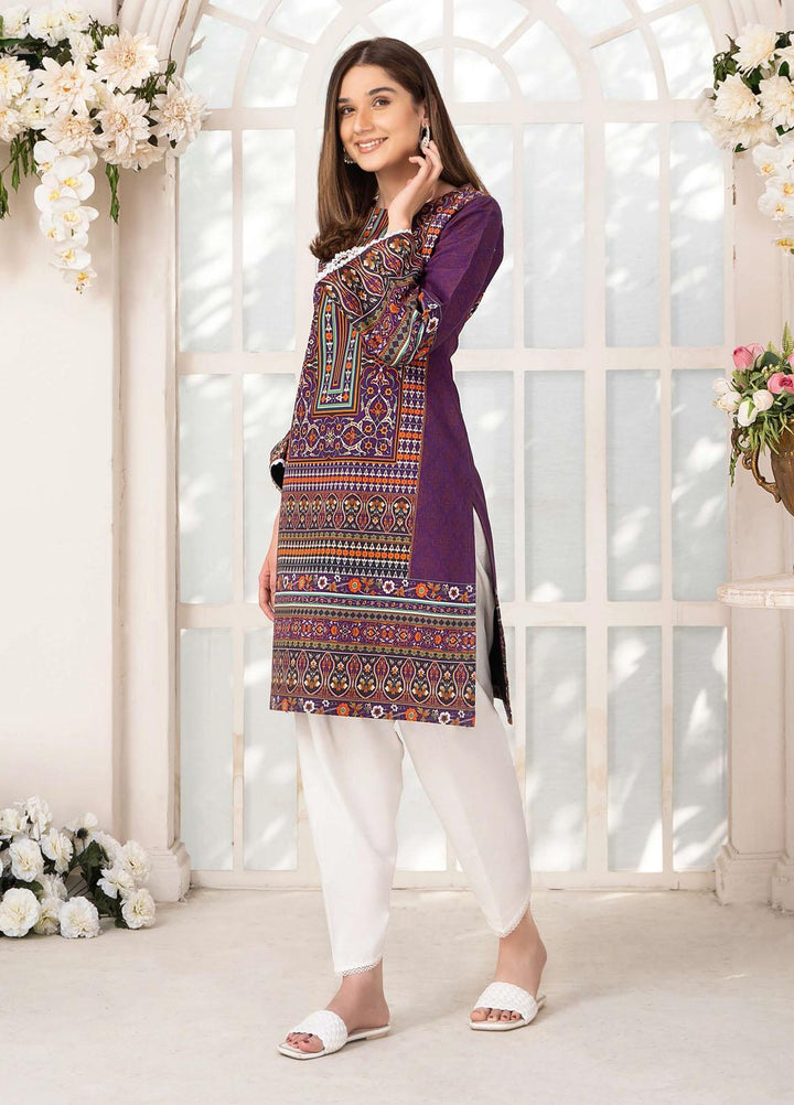 Esra Fashion Casual Pret  Lawn Shirt D-07 Purple