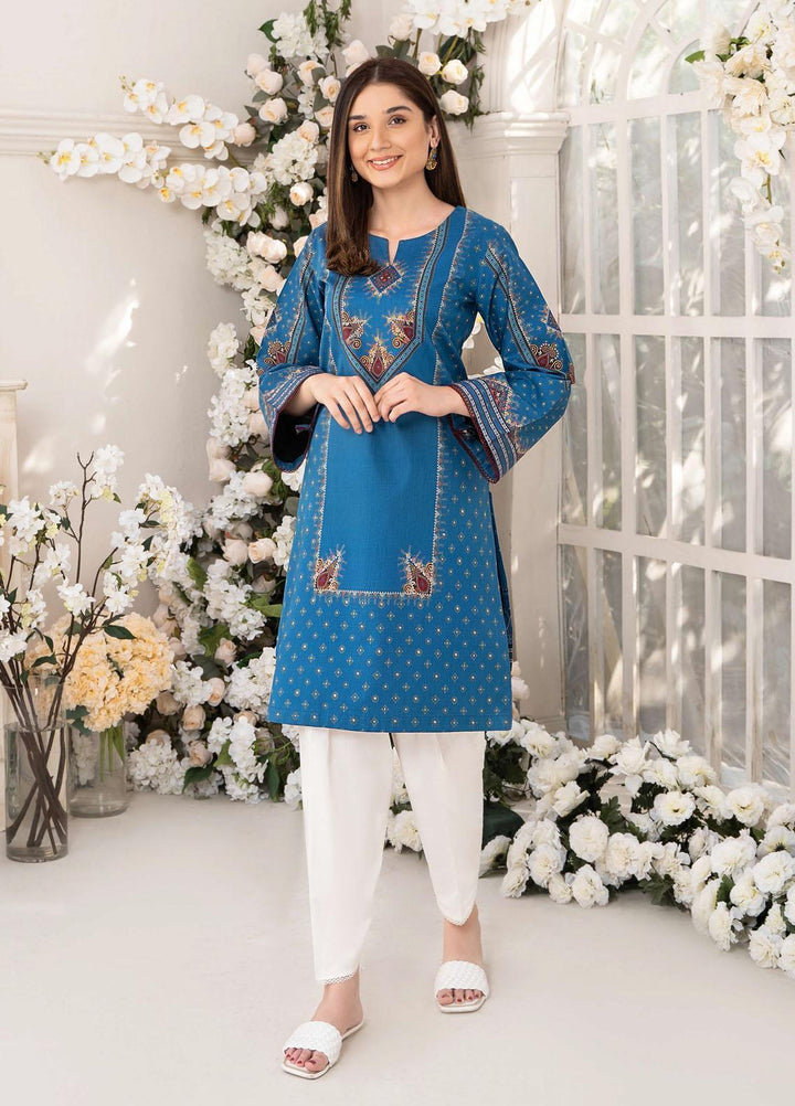 Esra Fashion Casual Pret  Lawn Shirt D-08 Dark Blue