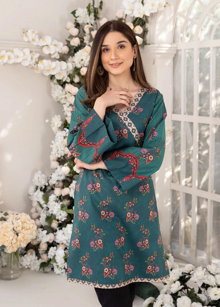 Esra Fashion Casual Pret  Lawn Shirt D-09 Green