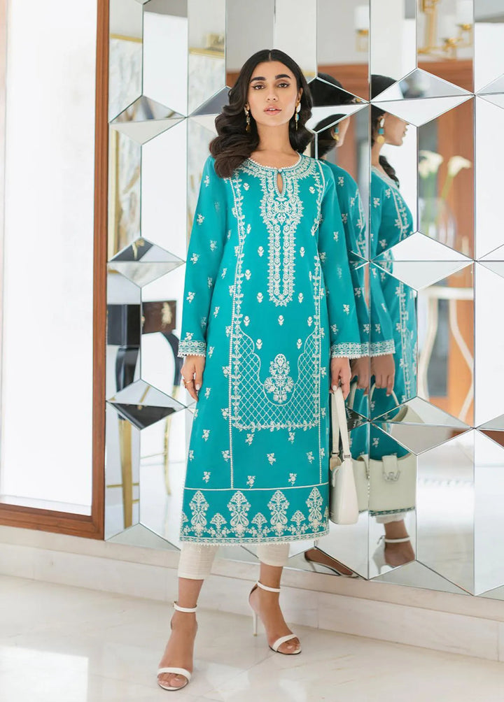 Essential By Asim Jofa Embroidered Cambric Kurti Unstitched AJ23EE AJPE-02 - Eid Collection