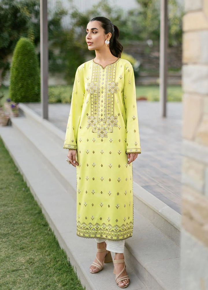 Essential By Asim Jofa Embroidered Cambric Kurti Unstitched AJ23EE AJPE-20 - Eid Collection