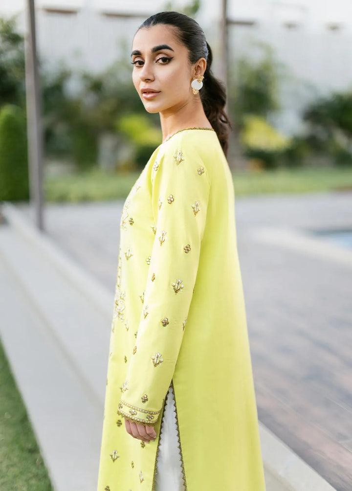 Essential By Asim Jofa Embroidered Cambric Kurti Unstitched AJ23EE AJPE-20 - Eid Collection