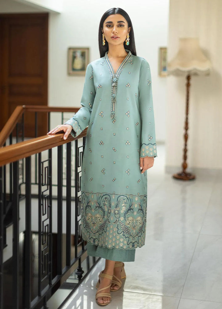 Essential By Asim Jofa Embroidered Cambric Unstitched Suit 2 Piece AJ23EE AJPE-05 - Eid Collection