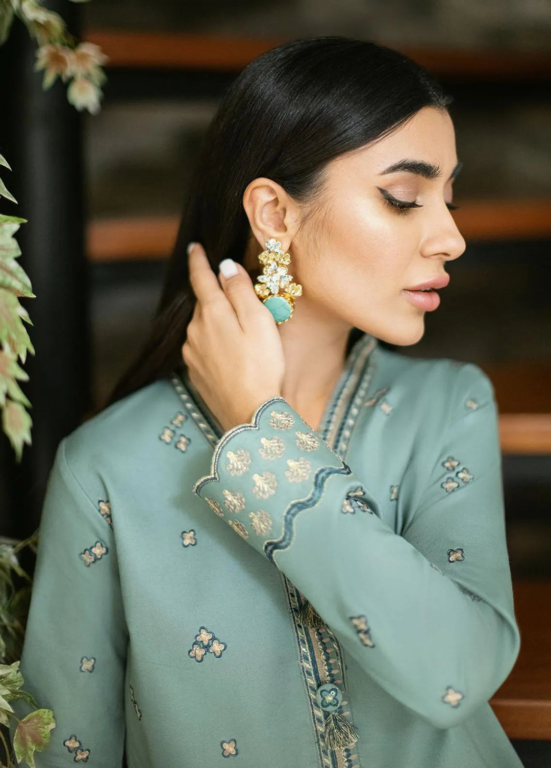 Essential By Asim Jofa Embroidered Cambric Unstitched Suit 2 Piece AJ23EE AJPE-05 - Eid Collection