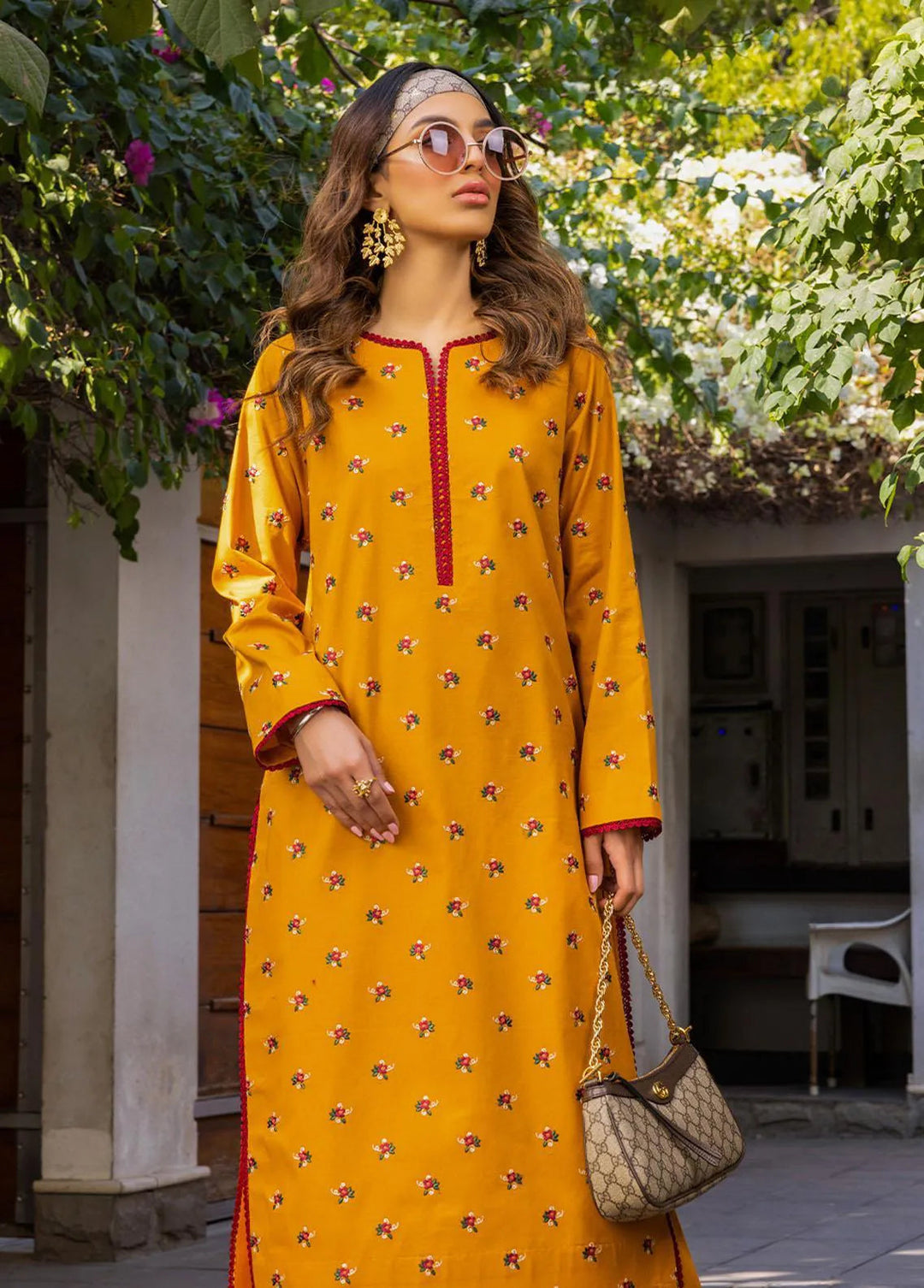Essential By Asim Jofa Embroidered Cambric Unstitched Suit 2 Piece AJ23EE AJPE-12 - Eid Collection