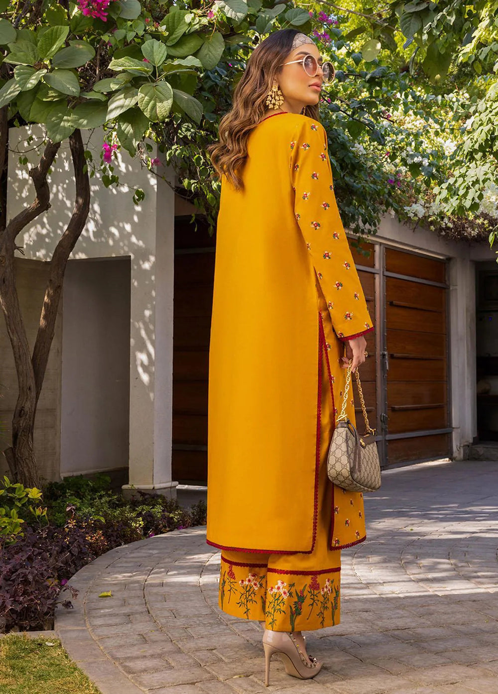 Essential By Asim Jofa Embroidered Cambric Unstitched Suit 2 Piece AJ23EE AJPE-12 - Eid Collection