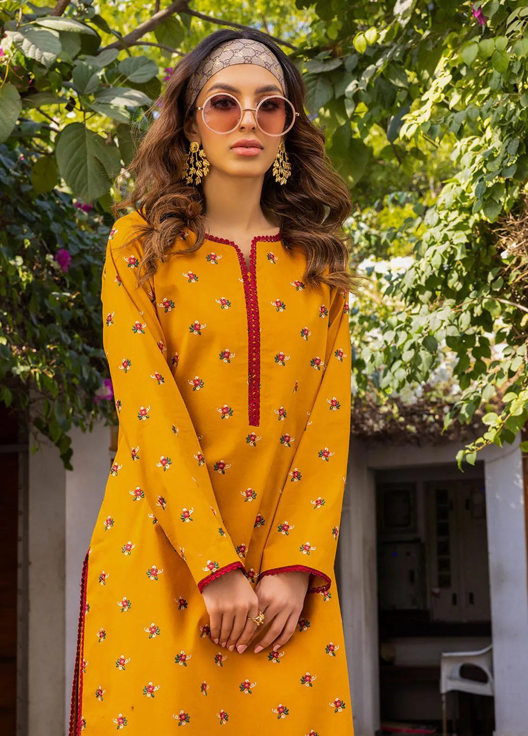 Essential By Asim Jofa Embroidered Cambric Unstitched Suit 2 Piece AJ23EE AJPE-12 - Eid Collection