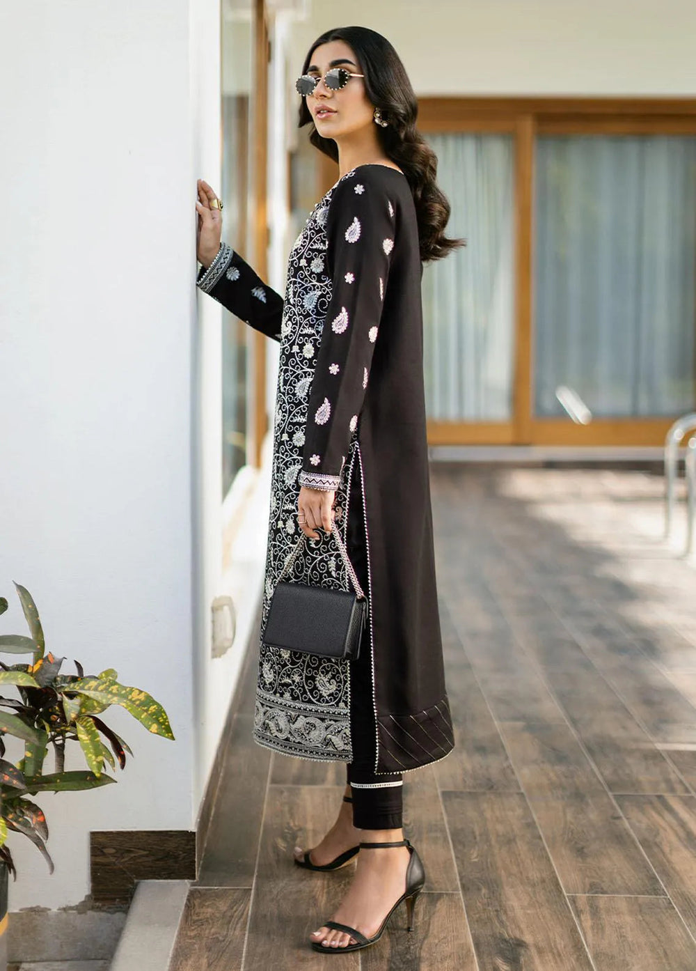 Essential By Asim Jofa Embroidered Cambric Unstitched Suit 2 Piece AJ23EE AJPE-14 - Eid Collection