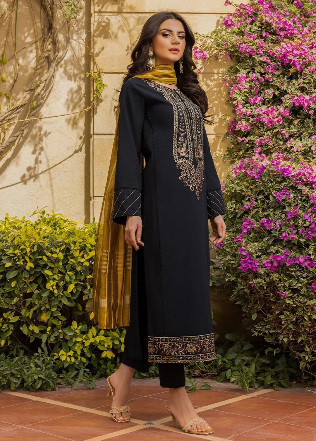 Essential By Asim Jofa Embroidered Cambric Unstitched Suit 2 Piece AJ23EE AJPE-30 - Eid Collection